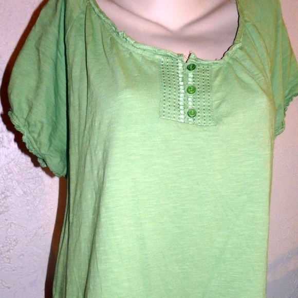 Bit & Bridal NWOt Green 100% Cotton Tunic Top - Picture 6 of 7